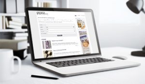 Laptop mit Screenshot vom DDIV ARCHIV